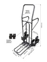 Jekleni transportni voziček s prilagodljivo platformo | nosilnost 250 kg | RSN